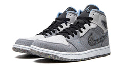 Air Jordan 1 Mid Crater Grey University Blue