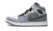 Air Jordan 1 Mid Crater Grey University Blue