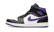 Air Jordan 1 Mid White Black Purple