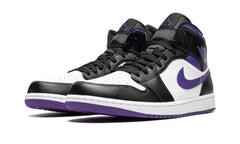 Air Jordan 1 Mid White Black Purple