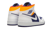 Air Jordan 1 Mid White Laser Orange Deep Royal Blue