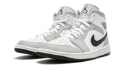 Air Jordan 1 Mid White Light Smoke Grey