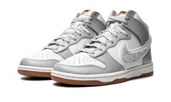 Nike Dunk High Retro Chenille Swoosh White Grey